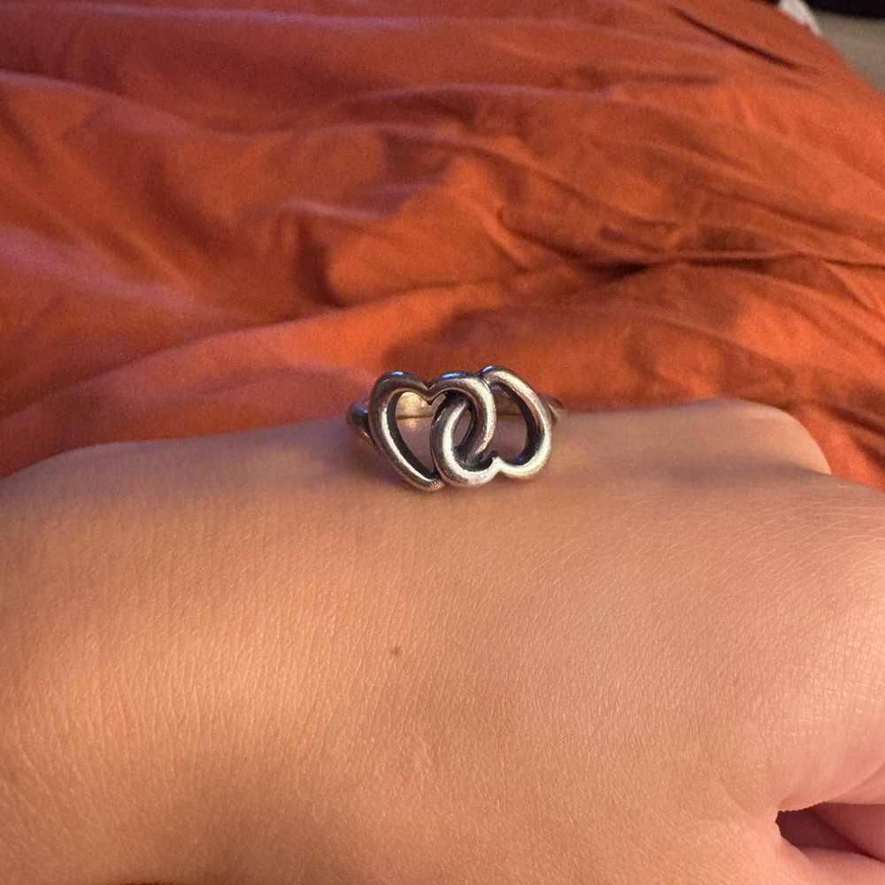 James Avery linked heart ring